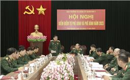 Ban Thường vụ Đảng ủy Quân khu tổ chức Hội nghị kiểm điểm tự phê bình và phê bình năm 2023